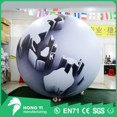 Giant pattern print inflatable advertising ball for outdoor decoration