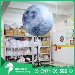 High quality tripod LED moon inflatable balloon for decoration exhibition
