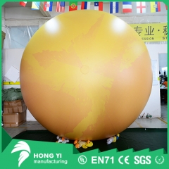 Giant outdoor decoration inflatable orange planet inflatable ball