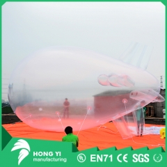 Outdoor large transparent PVC inflatable helium airship