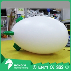Green tail white inflatable airship balloon