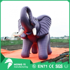 Giant inflatable cartoon blue purple elephant model can be used for outdoor decoration
