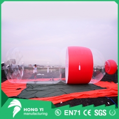Red giant PVC inflatable transparent bottle outdoor advertising