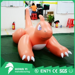 Large inflatable orange cartoon animal toy can be used to decorate the exhibition