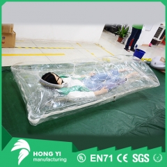 PVC transparent double-layer inflatable sleeping bag zipper inflatable sleeping bag