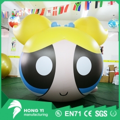 Inflatable giant cartoon flying girl, helium inflatable cartoon can be lifted off