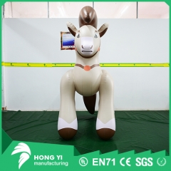 Large PVC inflatable brown cartoon horse can be used for advertising decoration