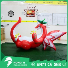 Large PVC inflatable cute red cartoon animal can be used for decoration