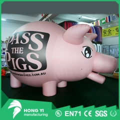 Giant PVC inflatable advertising pig cartoon for advertising promotion