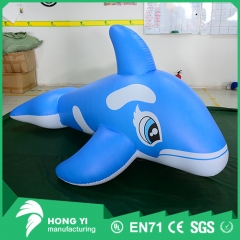 Large inflatable blue dolphin water inflatable toy