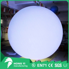 Giant color LED light inflatable white decorative balloon