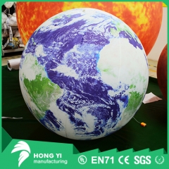 1 meter clear pattern printing inflatable globe can be used for decorative exhibition