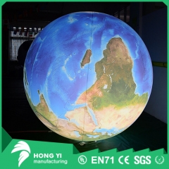2m high-definition pattern print LED inflatable earth inflatable ball