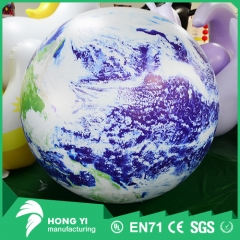 Small inflatable clear print inflatable earth decorative balloon