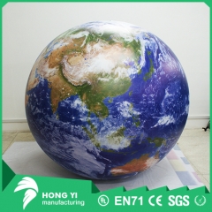 High quality pvc dark blue printing inflatable earth model