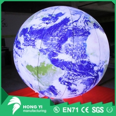Large inflatable HD pattern printing LED inflatable earth model