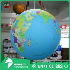 Large hanging world map print inflatable ball for advertising promotion
