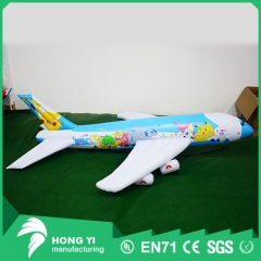 HD pattern printing PVC inflatable toy airplane model can be used for decoration