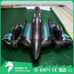 Cool large black PVC inflatable fighter model inflatable toy