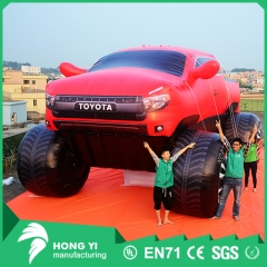 Outdoor giant inflatable red off-road vehicle for merchant advertising decoration