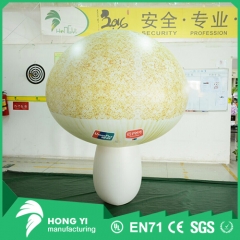 PVC inflatable vegetable HD pattern print inflatable yellow mushroom model