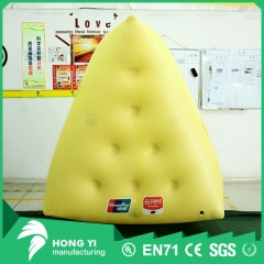 High quality PVC inflatable yellow triangle cheese inflatable food model