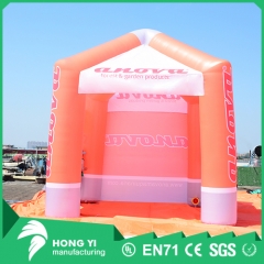 Large orange inflatable commercial display tent roof four-corner inflatable tent