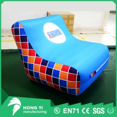 High quality inflatable single inflatable sofa blue single advertising sofa