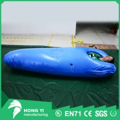 Blue drop type inflatable sleeping bag high quality PVC comfortable inflatable sleeping bag