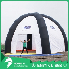 Outdoor large black and white inflatable tent high quality arc shade inflatable tent
