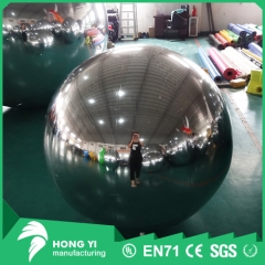 High quality PVC inflatable small silver mirror ball