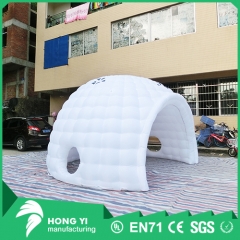 High quality white round tent color LED light arc inflatable tent