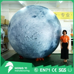 Factory custom giant planet decoration ball HD printing inflatable moon
