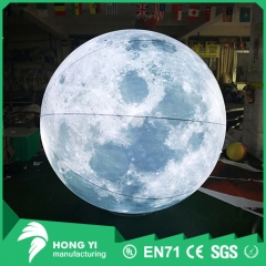 Factory direct giant planet decoration LED inflatable moon