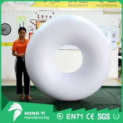 Factory direct aquatic products large pvc white inflatable swimming ring