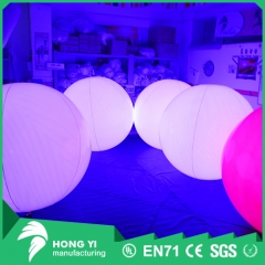 Custom stage decorative light ball large inflatable LED white inflatable ball