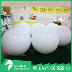 Customized high quality advertising decorative ball all white inflatable hanging ball